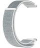 Universeel Smartwatch 22MM Bandje Nylon met Klittenband Grijs/Wit