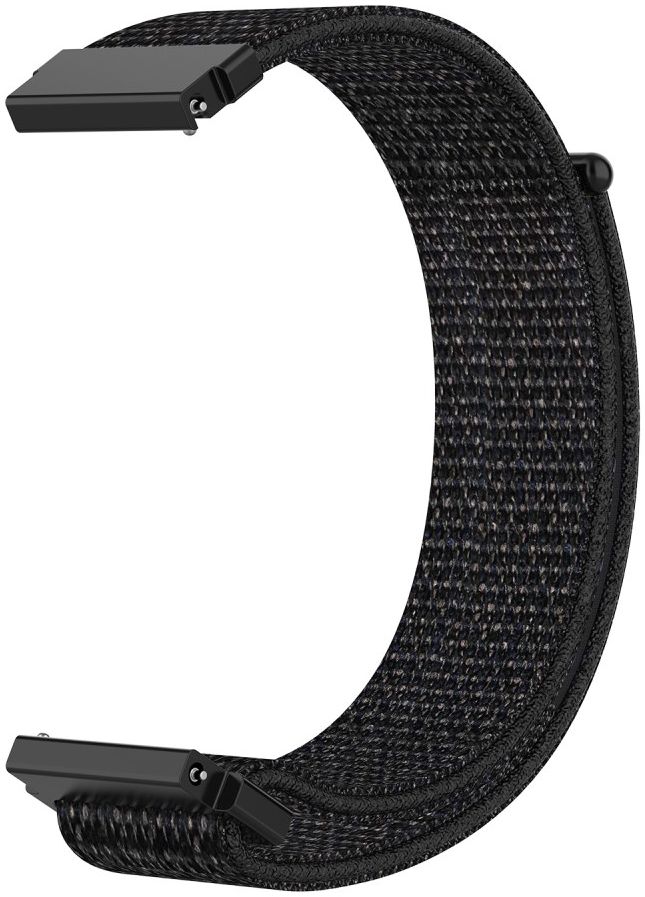 Universeel Smartwatch 20MM Bandje Nylon met Klittenband Zwart afbeelding 5