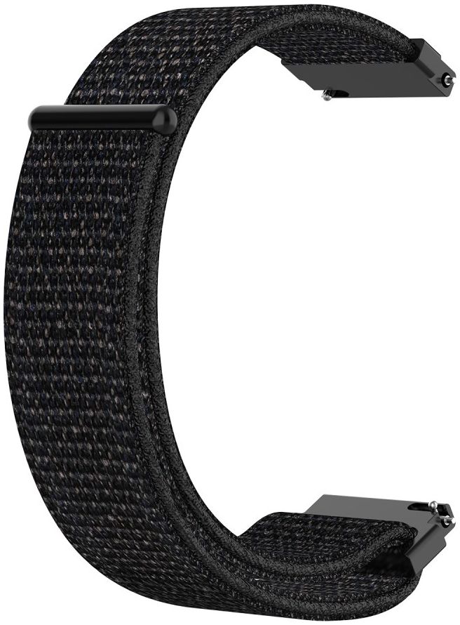 Universeel Smartwatch 20MM Bandje Nylon met Klittenband Zwart afbeelding 4