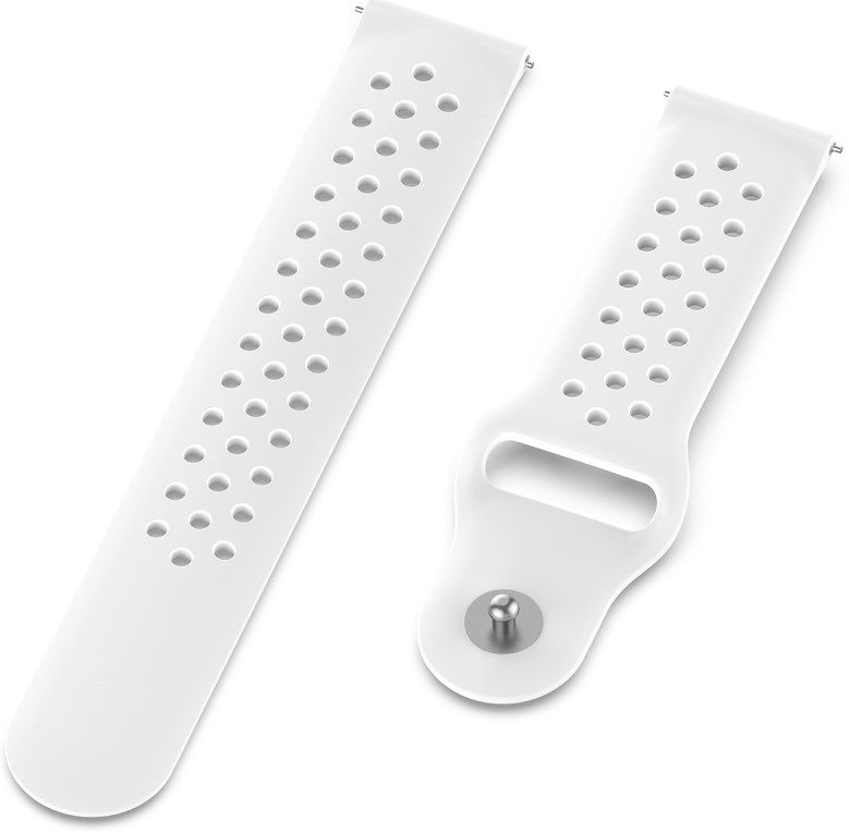Universeel Smartwatch 20MM Bandje Siliconen met Ventilatiegaten Wit afbeelding 4