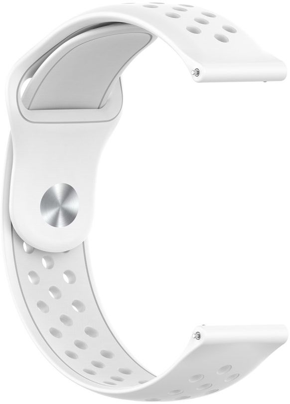 Universeel Smartwatch 20MM Bandje Siliconen met Ventilatiegaten Wit afbeelding 3