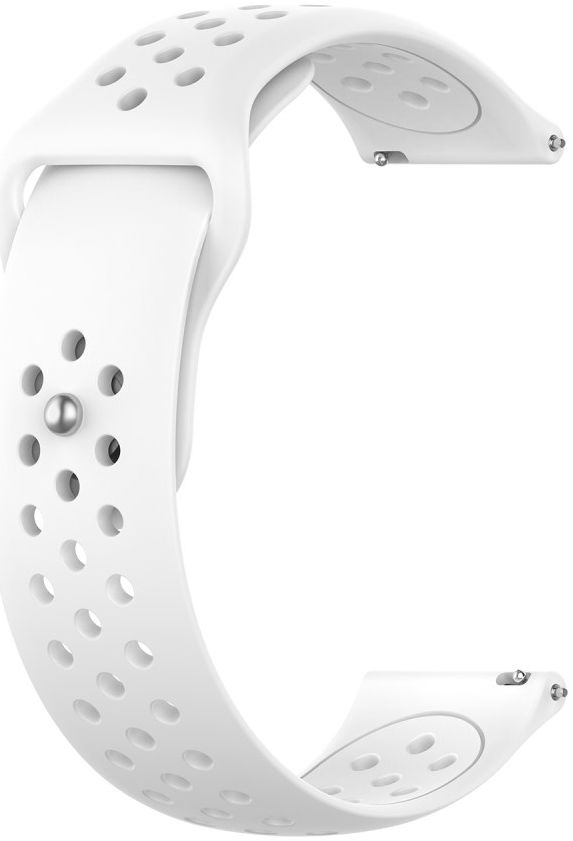 Universeel Smartwatch 20MM Bandje Siliconen met Ventilatiegaten Wit afbeelding 2
