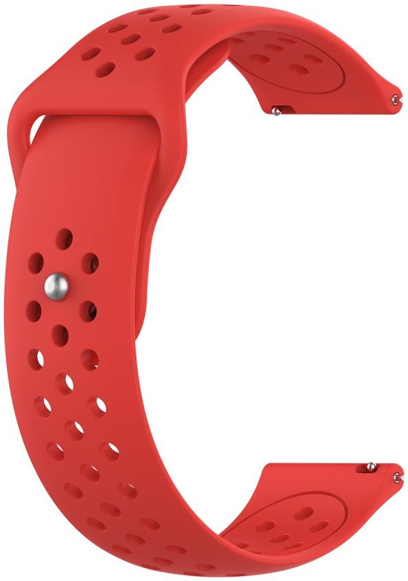 Universeel Smartwatch 22MM Bandje Siliconen met Ventilatiegaten Rood afbeelding 2
