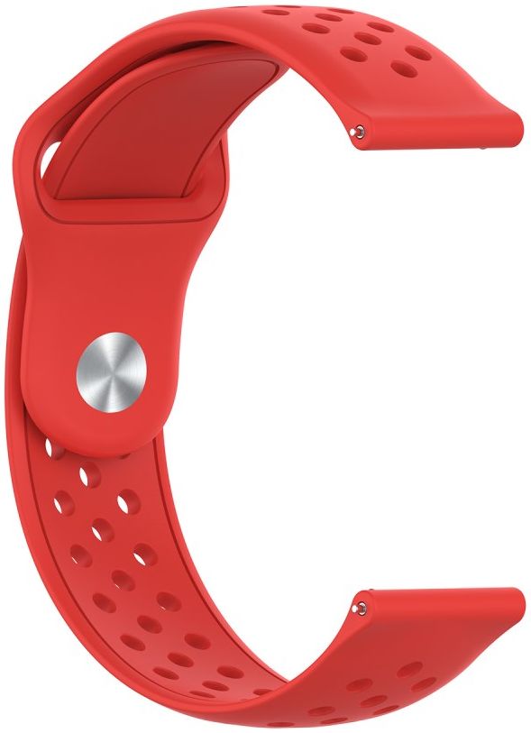 Universeel Smartwatch 22MM Bandje Siliconen met Ventilatiegaten Rood afbeelding 3