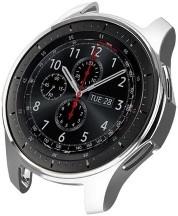 Samsung Galaxy Watch 46MM / Gear S3 Hoesje Flexibel TPU Bumper Zilver afbeelding 1