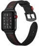 Apple Watch 1-9/SE/Ultra 49/45/44/42MM Bandje Echt Leer Zwart