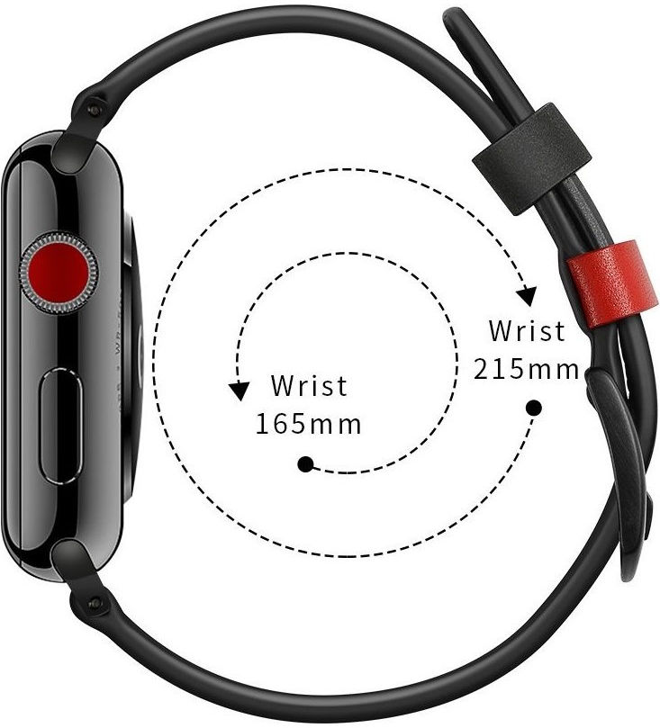 Apple Watch 1-10/SE/Ultra Bandje - 49MM/46MM/45MM/44MM/42MM - Echt Leer - Zwart afbeelding 9