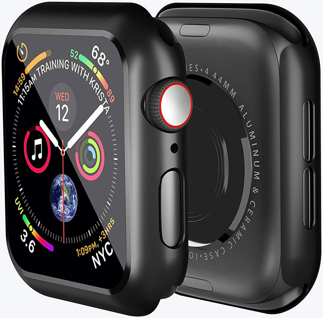 Apple Watch 38MM Hoesje Hard Plastic Bumper met Tempered Glass Zwart afbeelding 9