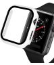 Apple Watch 42MM Hoesje Hard Plastic Bumper met Tempered Glass Wit