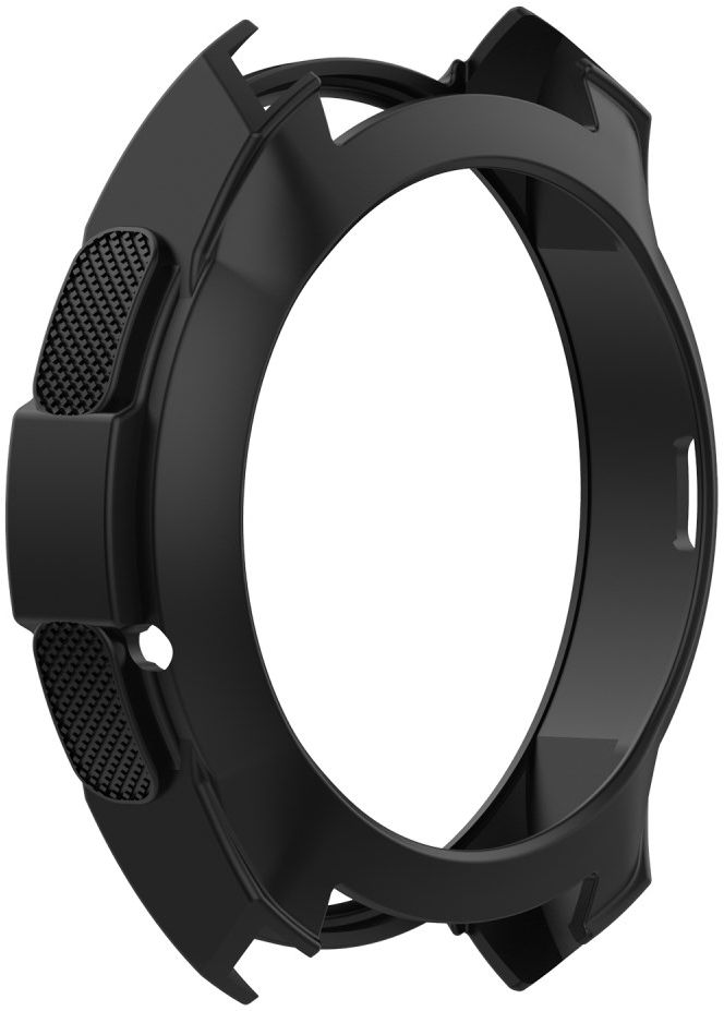 Samsung Galaxy Watch 42MM Hoesje Flexibel Siliconen Bumper Zwart afbeelding 4