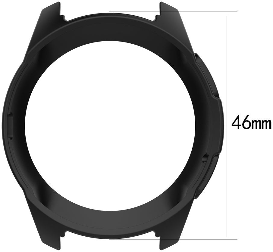 Samsung Galaxy Watch 42MM Hoesje Flexibel Siliconen Bumper Zwart afbeelding 6