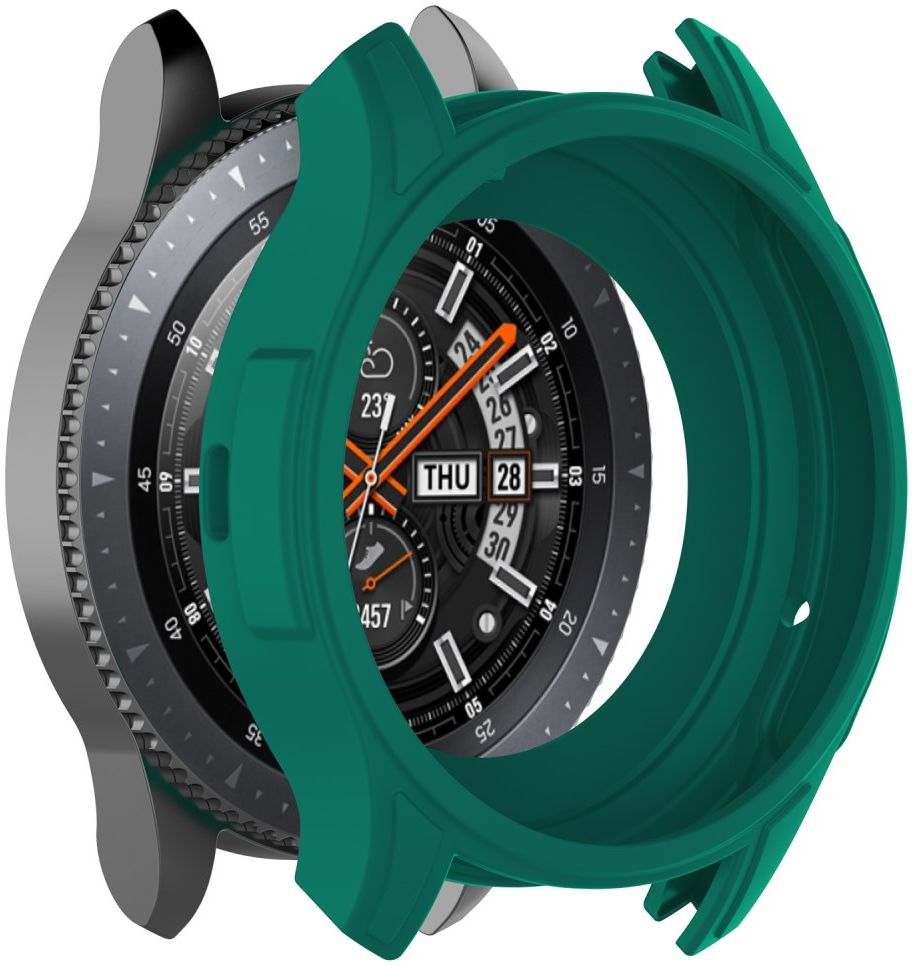 Samsung Galaxy Watch 46MM / Gear S3 Hoesje Flexibel Siliconen Groen afbeelding 2