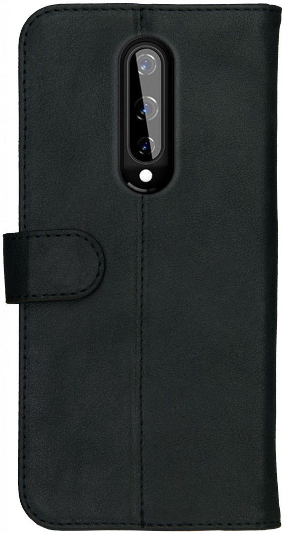 Rosso Deluxe OnePlus 8 Hoesje Echt Leer Book Case Zwart afbeelding 9
