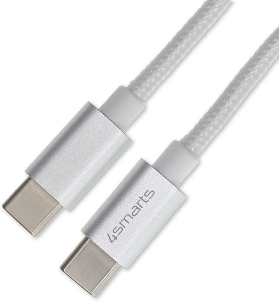 4smarts RAPIDCord USB-C naar USB-C Datakabel 1 Meter Wit afbeelding 2