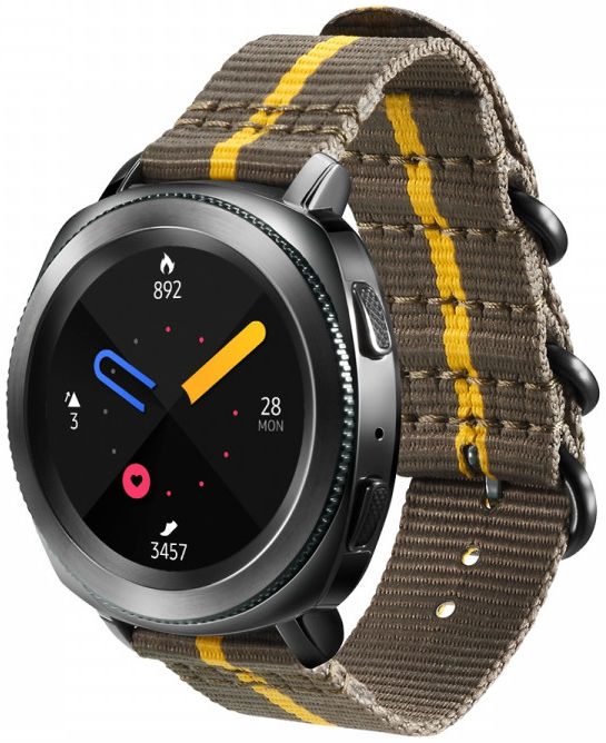 Origineel Samsung Premium Nato Universeel Watch 20MM Bandje Groen afbeelding 1
