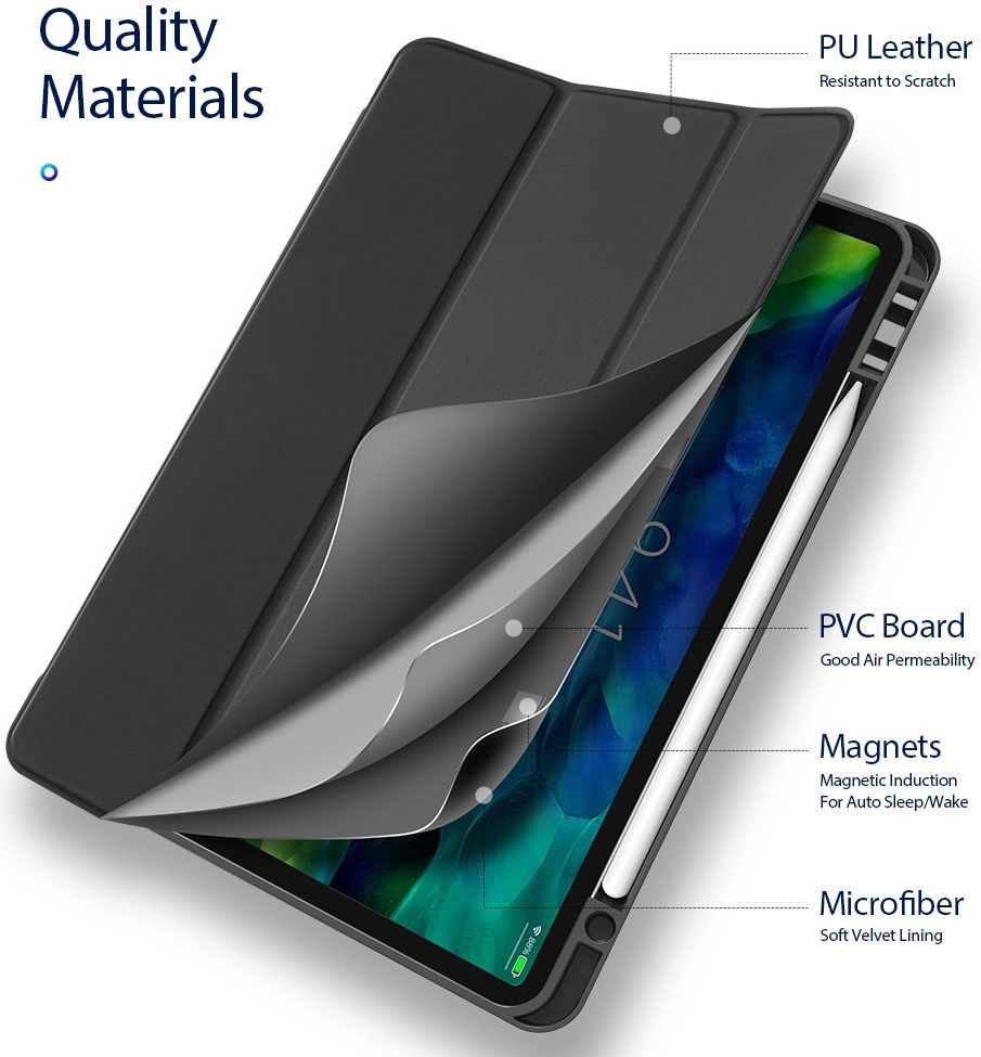 Dux Ducis Osom Series iPad Pro 11 (2018/2020) Hoes Tri-Fold Zwart afbeelding 9
