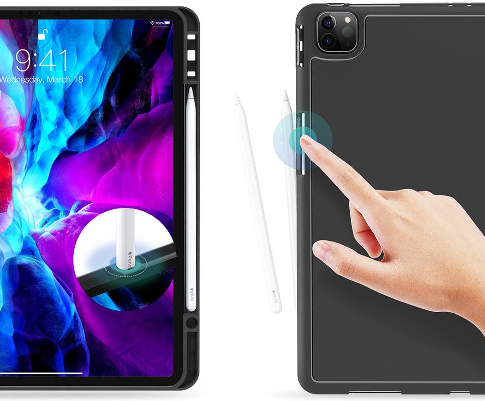 Dux Ducis Osom Apple iPad Pro 12.9 2018 / 2020 Hoesje Tri-fold Zwart afbeelding 2