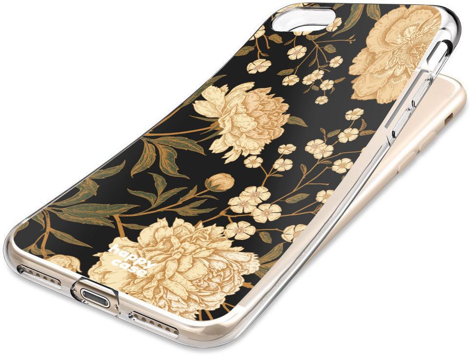 HappyCase Apple iPhone 8 Flexibel TPU Hoesje Gele Rozen Print afbeelding 6