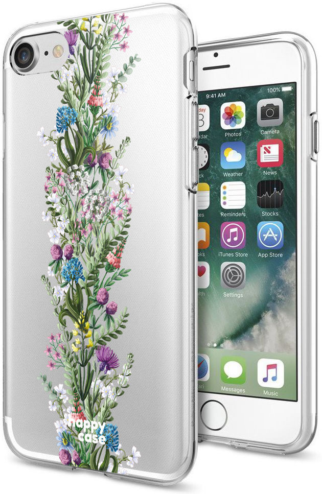 HappyCase Apple iPhone 8 Flexibel TPU Hoesje Floral Print afbeelding 4