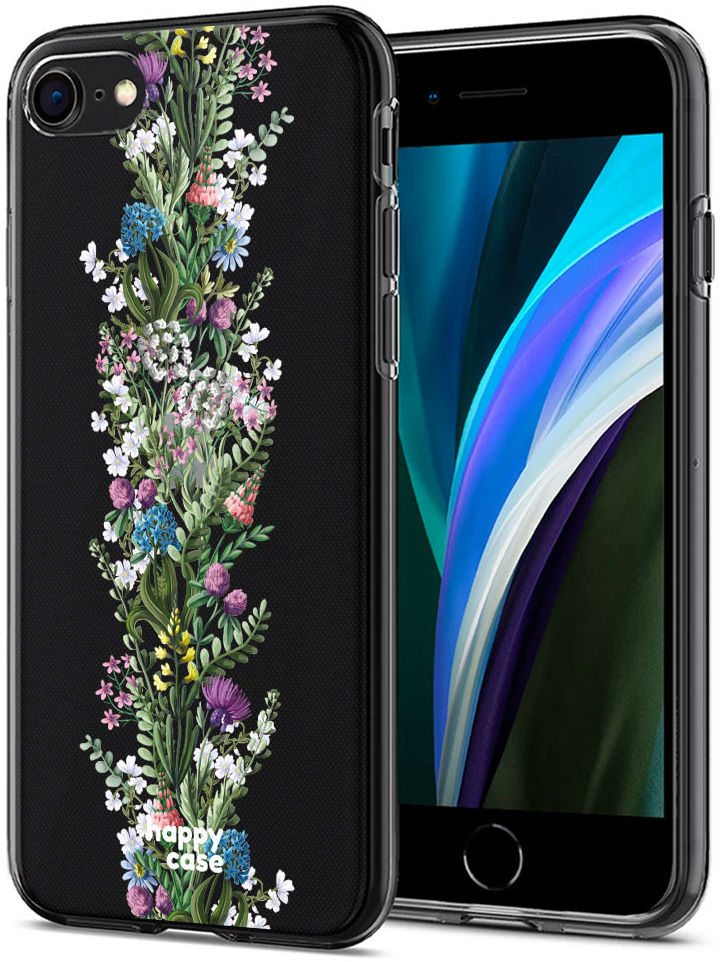 HappyCase Apple iPhone 8 Flexibel TPU Hoesje Floral Print afbeelding 2