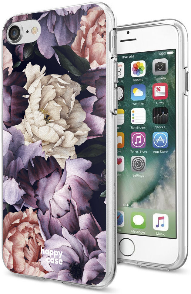 HappyCase Apple iPhone 8 Flexibel TPU Hoesje Flower Print afbeelding 6
