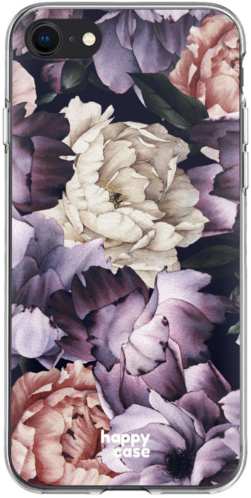 HappyCase Apple iPhone 8 Flexibel TPU Hoesje Flower Print afbeelding 1