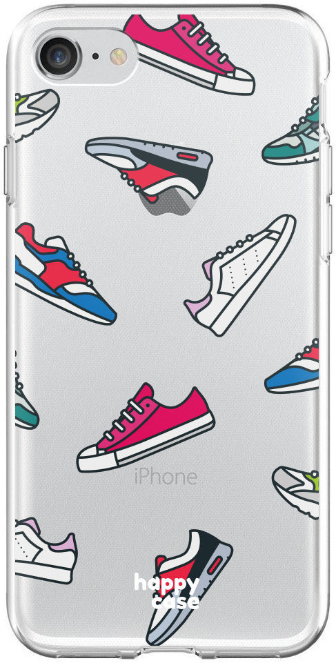HappyCase Apple iPhone 8 Flexibel TPU Hoesje Sneaker Print afbeelding 1