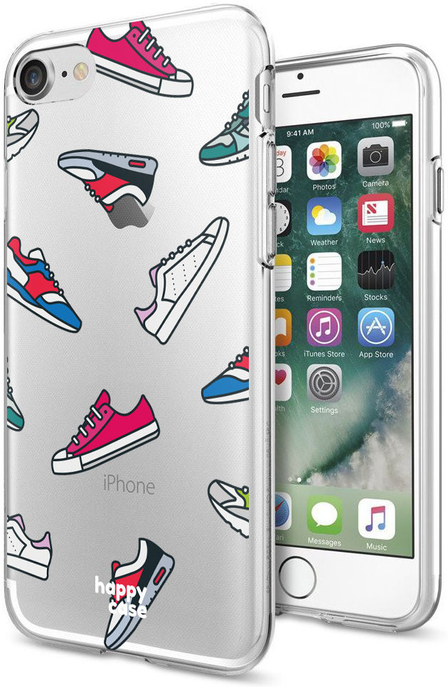 HappyCase Apple iPhone 8 Flexibel TPU Hoesje Sneaker Print afbeelding 2