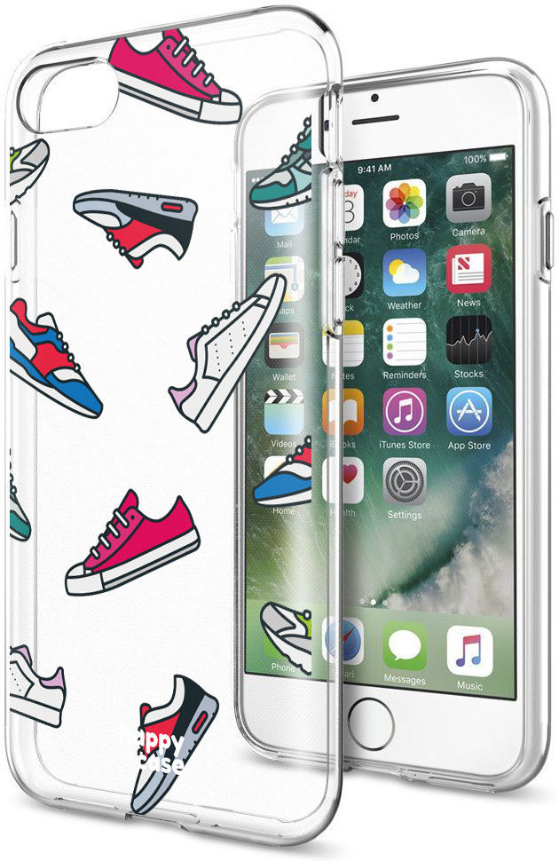 HappyCase Apple iPhone 8 Flexibel TPU Hoesje Sneaker Print afbeelding 4