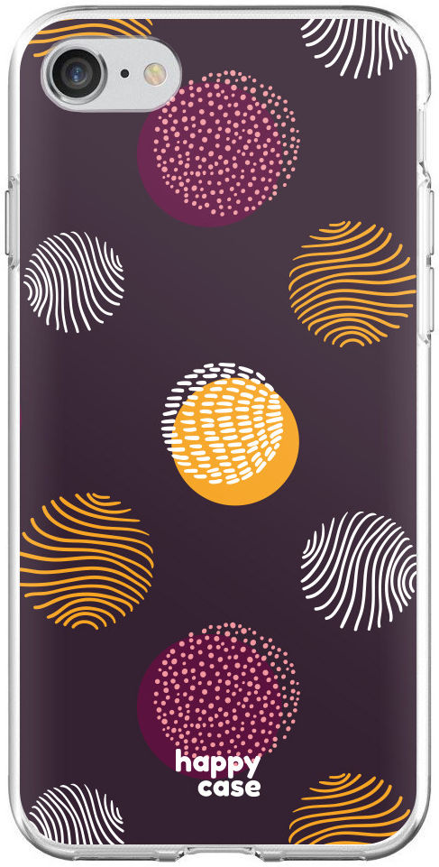 HappyCase Apple iPhone 8 Flexibel TPU Hoesje Cirkels Print afbeelding 4