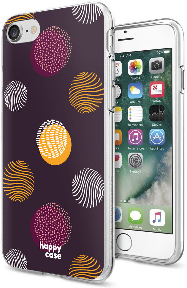 HappyCase Apple iPhone 8 Flexibel TPU Hoesje Cirkels Print afbeelding 5