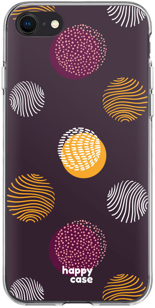 HappyCase Apple iPhone 8 Flexibel TPU Hoesje Cirkels Print afbeelding 1