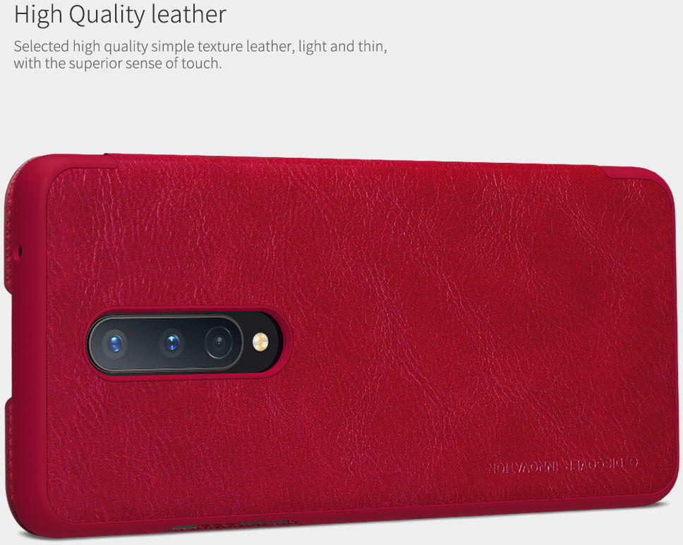 Nillkin Qin Book OnePlus 8 Hoesje Rood afbeelding 5