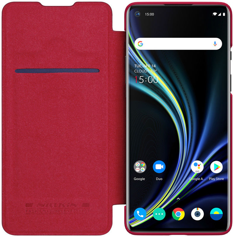 Nillkin Qin Book OnePlus 8 Hoesje Rood afbeelding 1