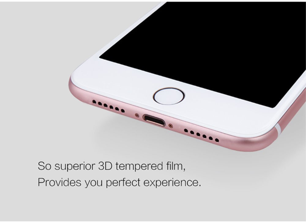 Nillkin 3D iPhone 7 / 8 / SE 2020/2022 Glass Screen Protector Zwart afbeelding 11