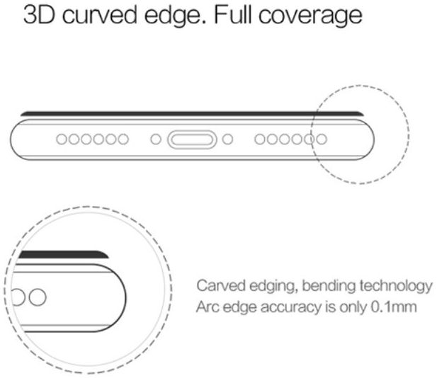 Nillkin 3D iPhone 7 / 8 / SE 2020/2022 Glass Screen Protector Zwart afbeelding 7