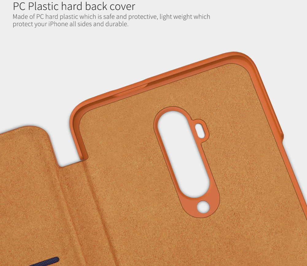 Nillkin Qin Book OnePlus 7T Pro Hoesje Bruin afbeelding 6