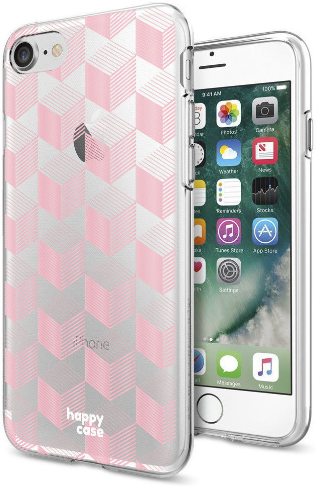 HappyCase iPhone SE 2020/2022 Hoesje Flexibel TPU Blokjes Print afbeelding 2