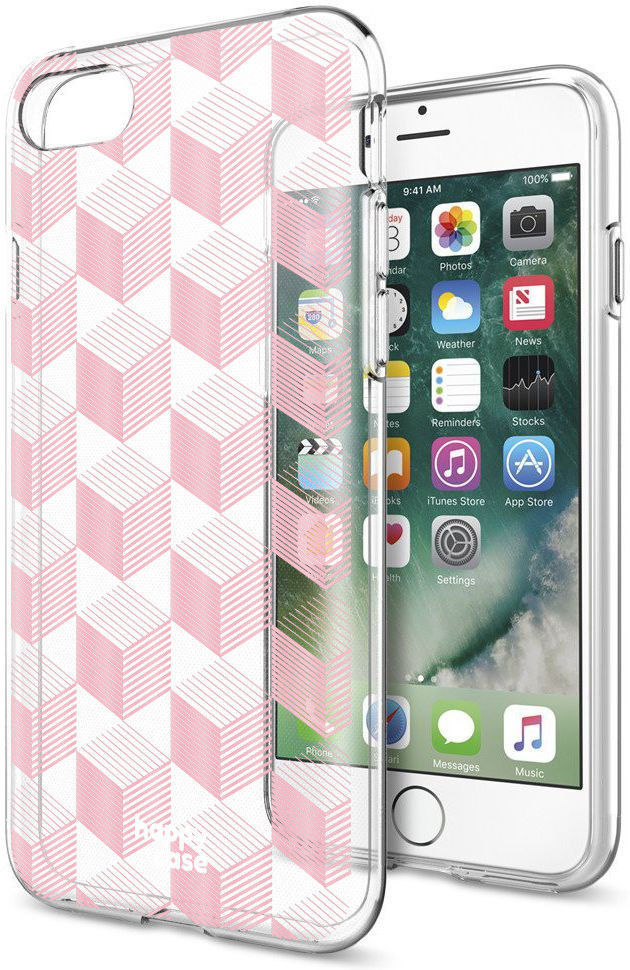 HappyCase iPhone SE 2020/2022 Hoesje Flexibel TPU Blokjes Print afbeelding 4