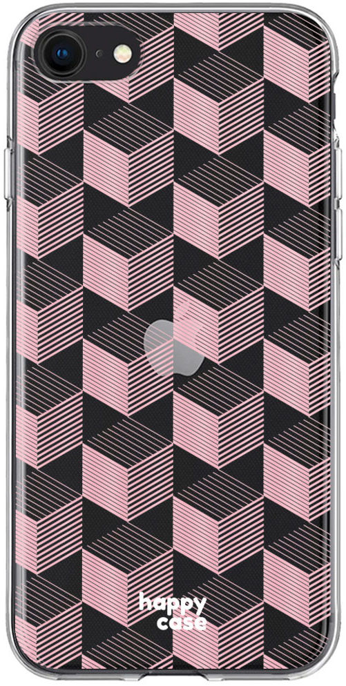 HappyCase iPhone SE 2020/2022 Hoesje Flexibel TPU Blokjes Print afbeelding 6