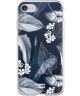 HappyCase Apple iPhone SE 2020 Hoesje Flexibel TPU Blue Leaves Print