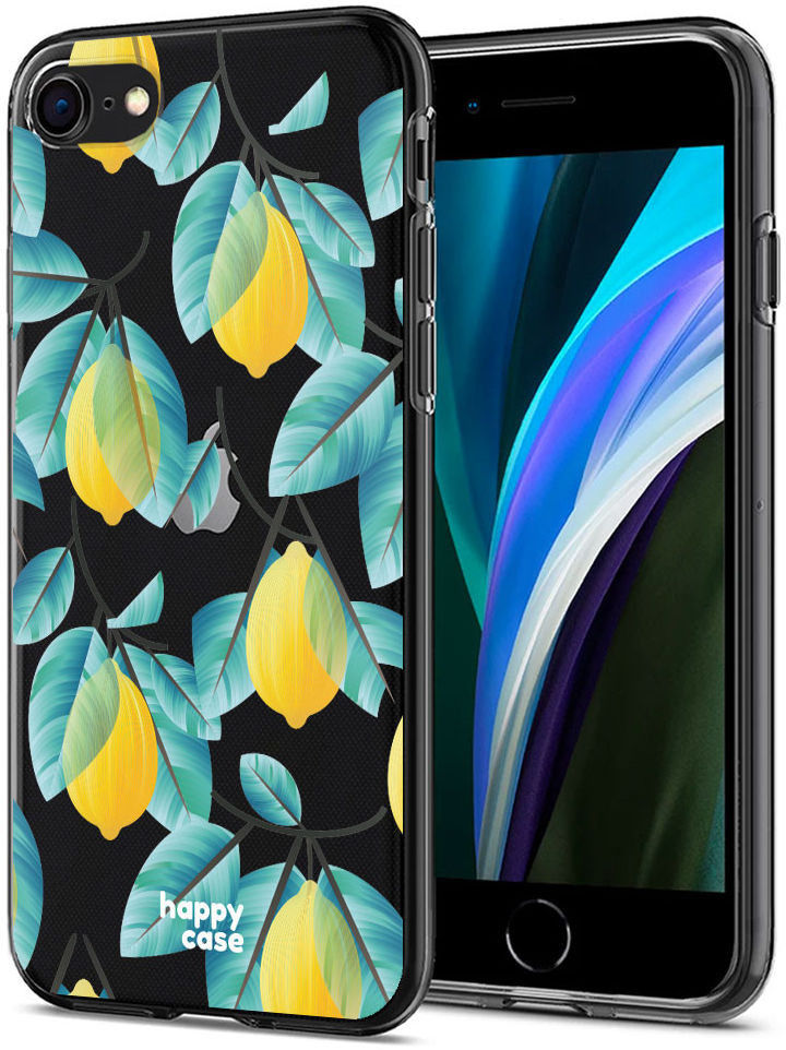 HappyCase iPhone SE 2020/2022 Hoesje Flexibel TPU Citroen Print afbeelding 2