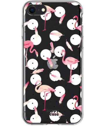 HappyCase Apple iPhone SE 2020 Hoesje Flexibel TPU Flamingo Print Hoesjes