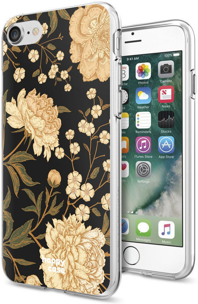 HappyCase Apple iPhone SE 2020 Hoesje Flexibel TPU Gele Rozen Print afbeelding 5