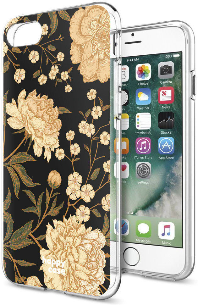 HappyCase Apple iPhone SE 2020 Hoesje Flexibel TPU Gele Rozen Print afbeelding 6