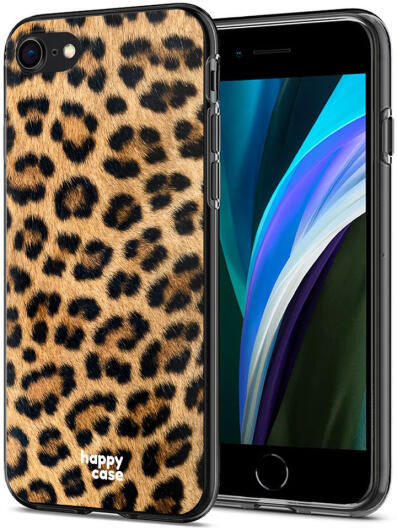 HappyCase iPhone SE 2020/2022 Hoesje Flexibel TPU Wilde Panter Print afbeelding 2
