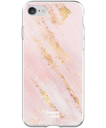HappyCase Apple iPhone SE 2020 Hoesje Flexibel TPU Pink Marmer Print Hoesjes