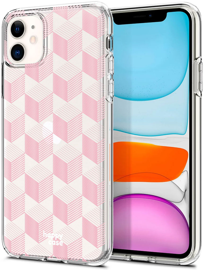 HappyCase Apple iPhone 11 Hoesje Flexibel TPU Blokjes Print afbeelding 2