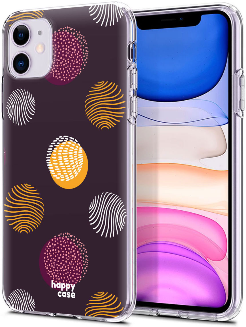 HappyCase Apple iPhone 11 Hoesje Flexibel TPU Cirkels Print afbeelding 5