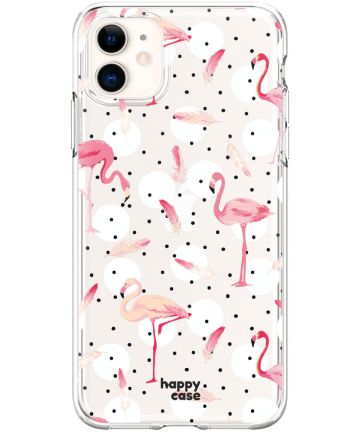HappyCase Apple iPhone 11 Hoesje Flexibel TPU Flamingo Print Hoesjes